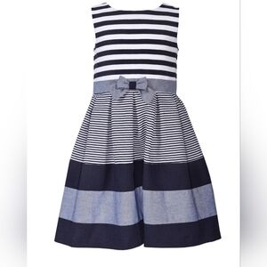 Bonnie JeanBonnie Jean Girl's Sleeveless Tiered Color Block & Stripes #NEW